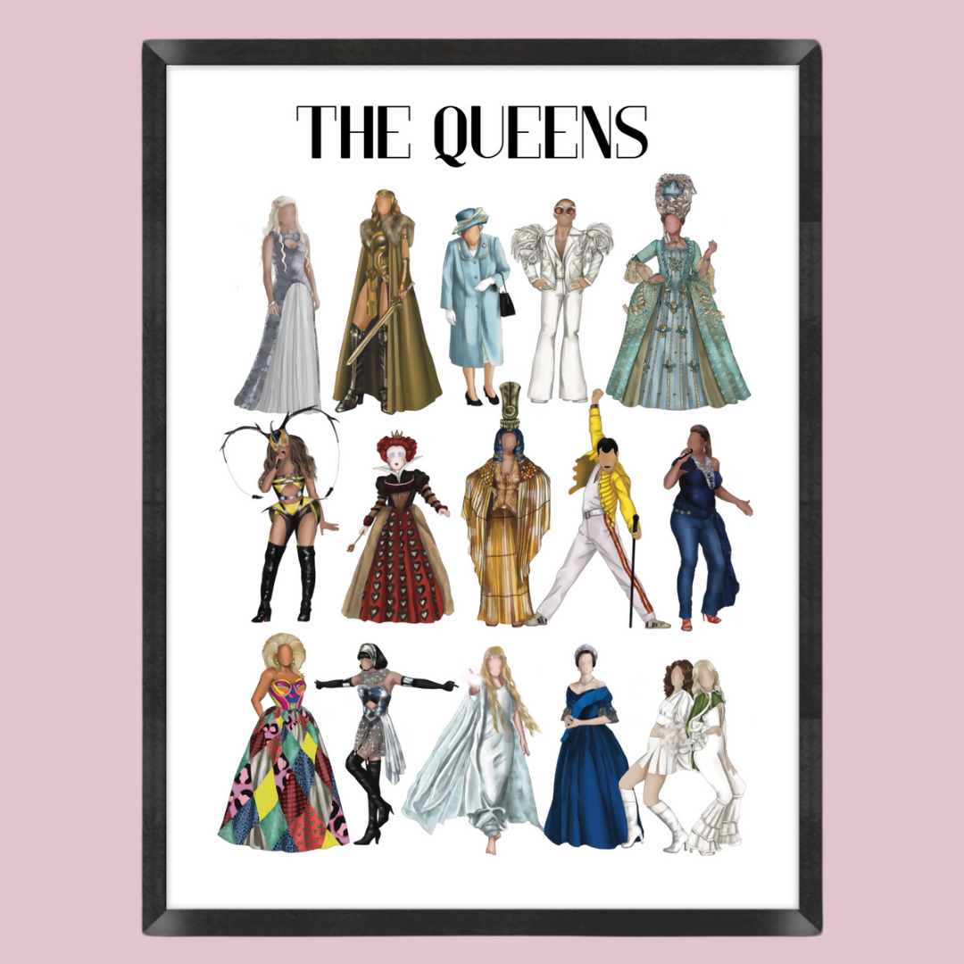 The Queens Illustration Print