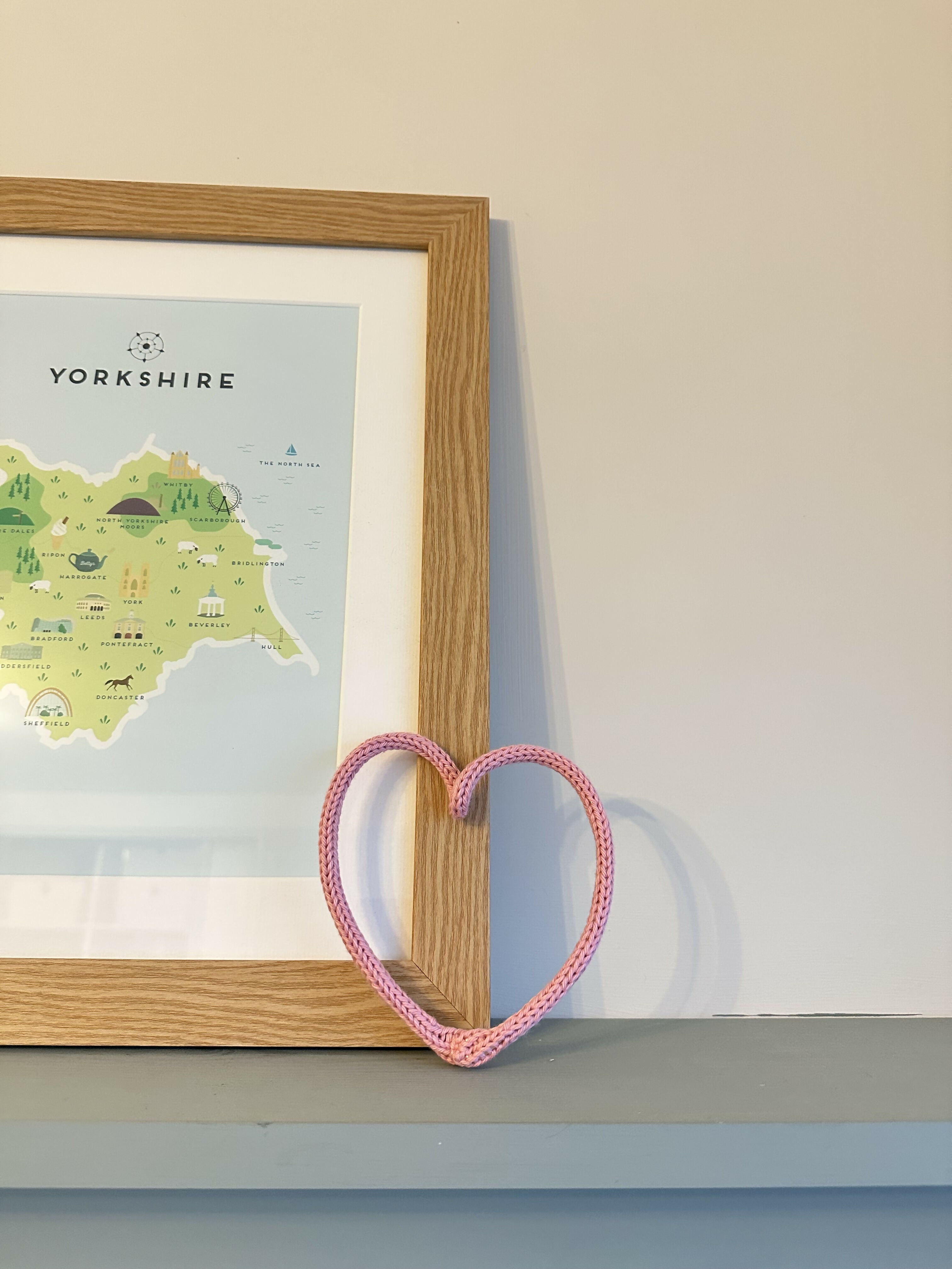 Knitted Wire Heart Decoration - Mini