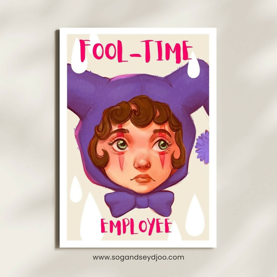 Purple Clown Print