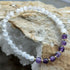 Handmade Amethyst And Selenite Stretch Bracelet