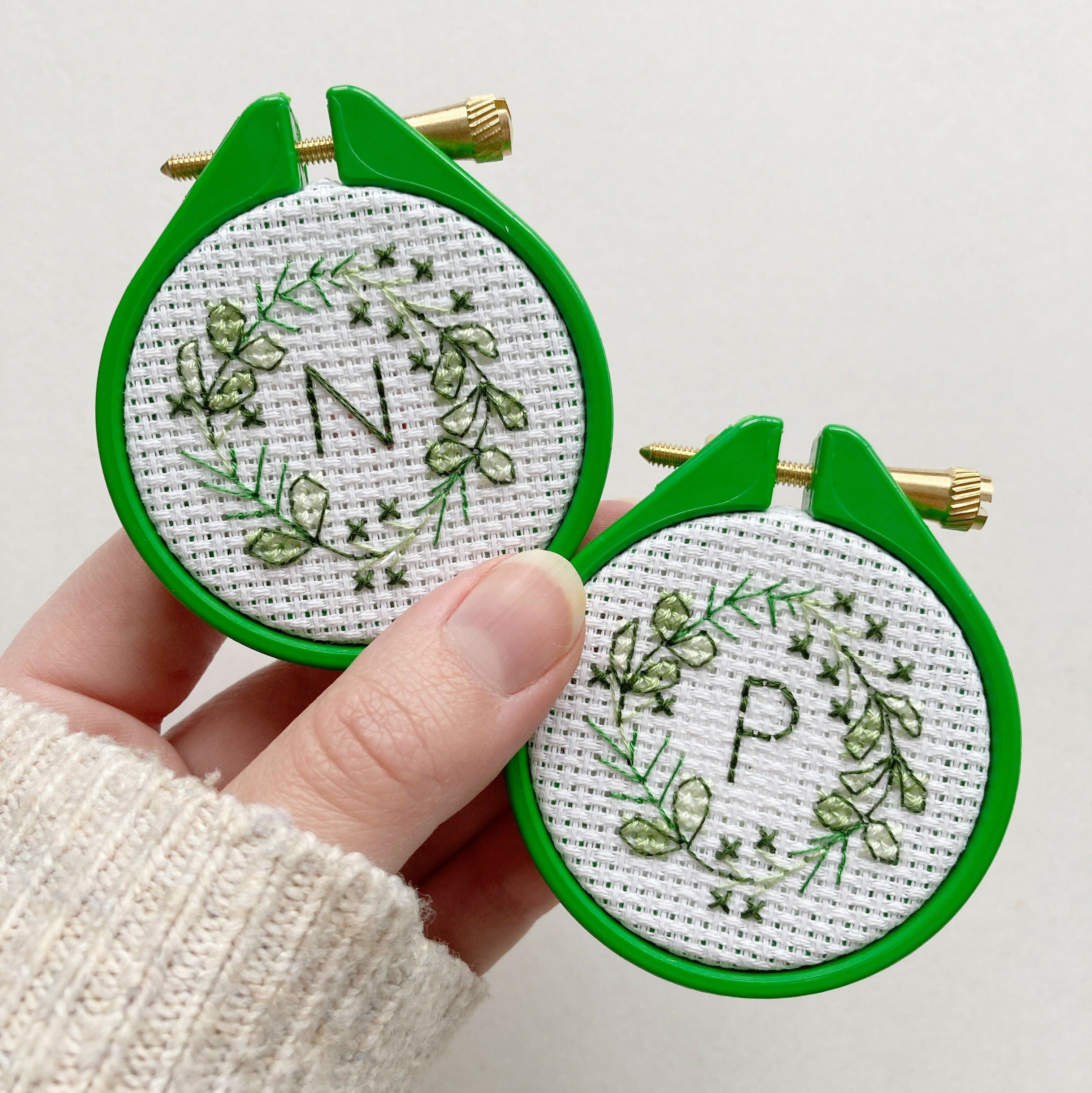 Personalised Letter Wreath Cross Stitch Kit