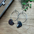 Silver Plated Hoops Featuring Abstract Pebble Charm