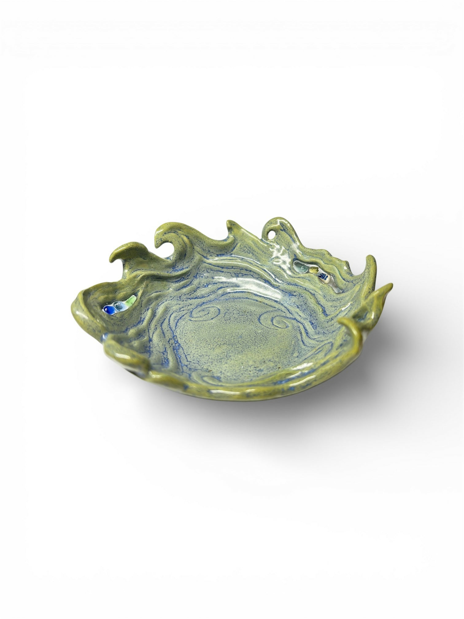 Textured Sea Glass Dish