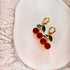 red cherry earrings