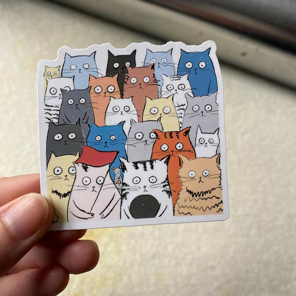 Waterprood Cat Sticker Hide