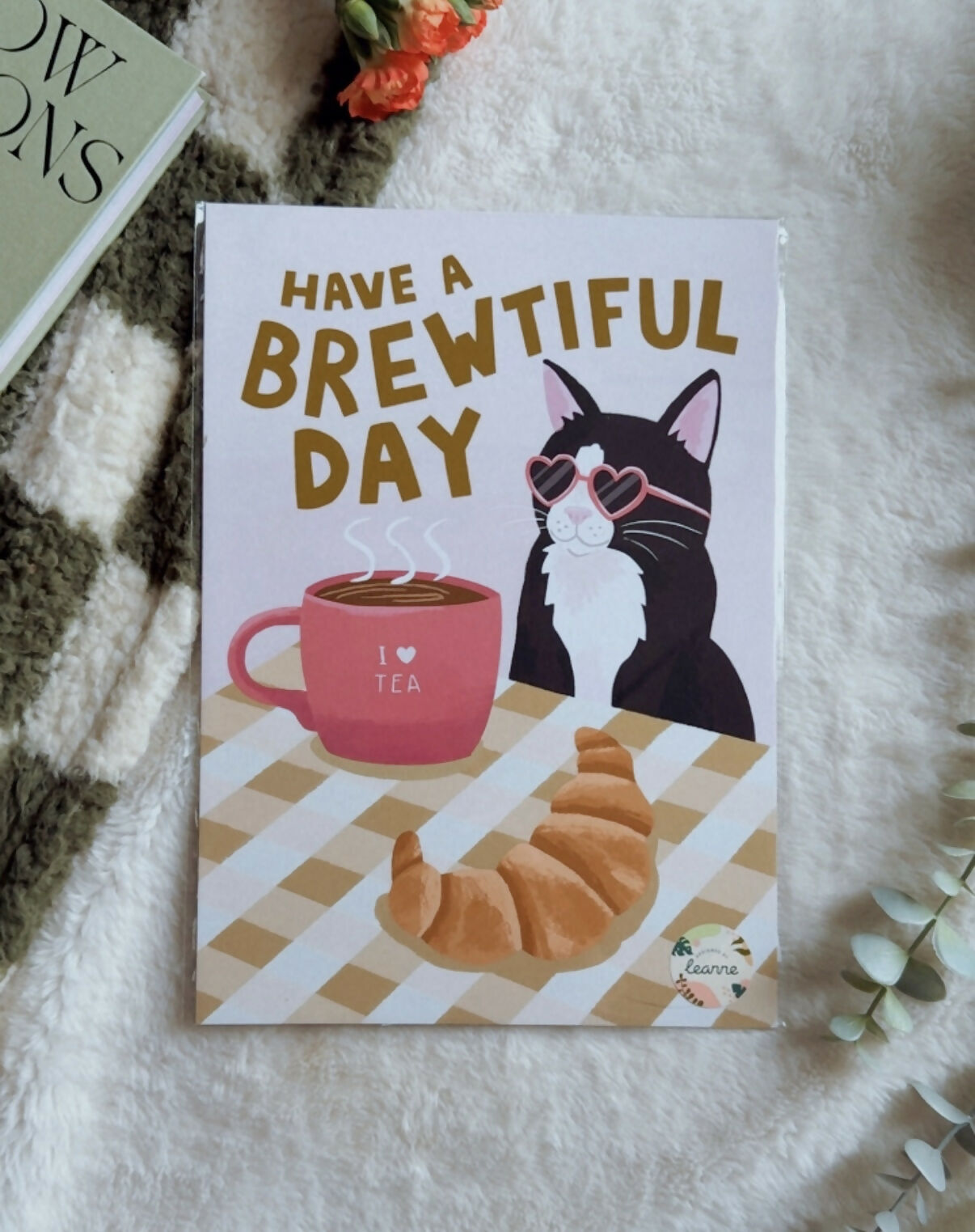 Have a Brewtiful Day Cat Print
