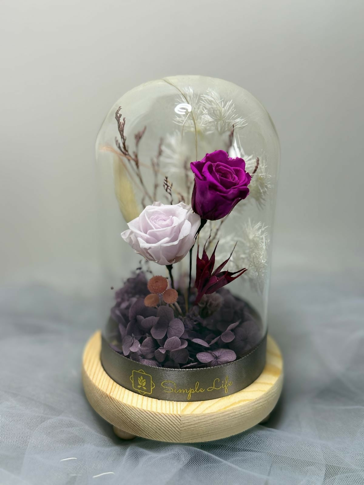 Preserved Flower Glass Dome
