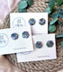 Colour, Black and Pattern Hexagon Polymer Clay Studs