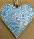 HAND PAINTED WOOD OCEAN HEART