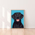 Labrador Black Dog Art Print