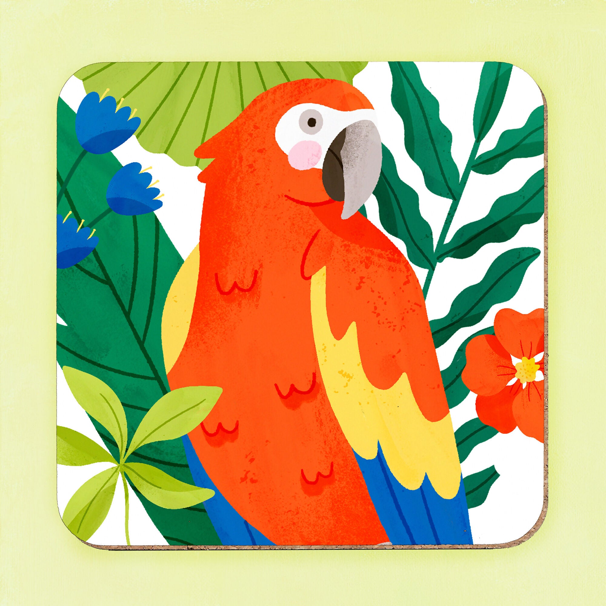 Red Parrot Coaster