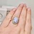 BLUE LACE AGATE RING SIZE P