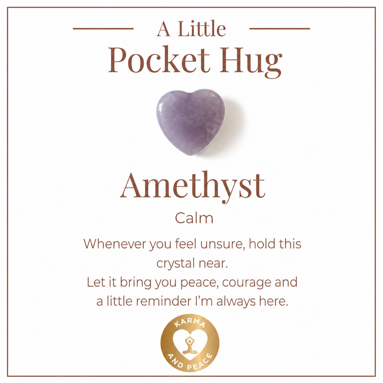 Amethyst Pocket Hug