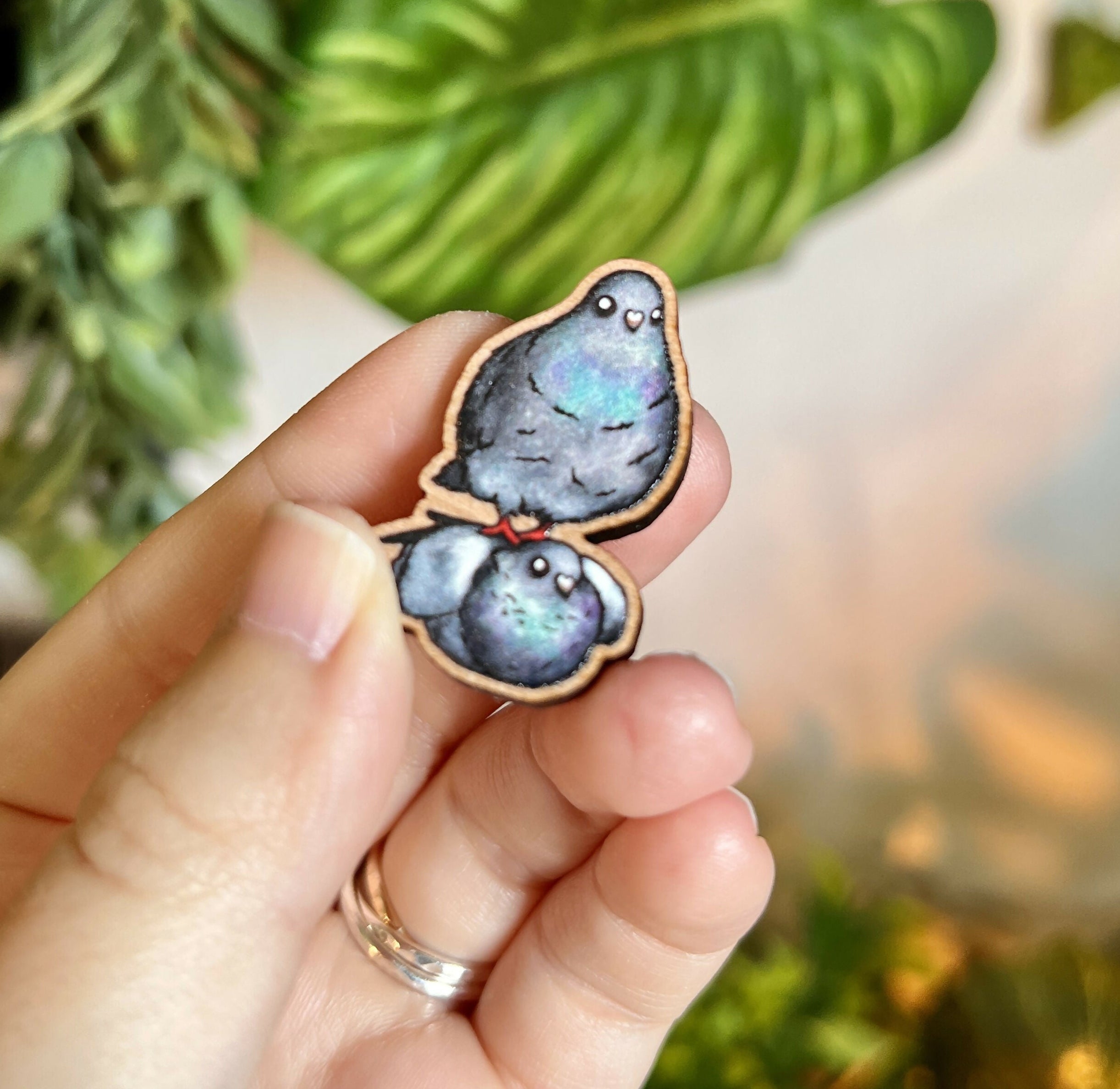 Pigeon Stack Wooden Pin