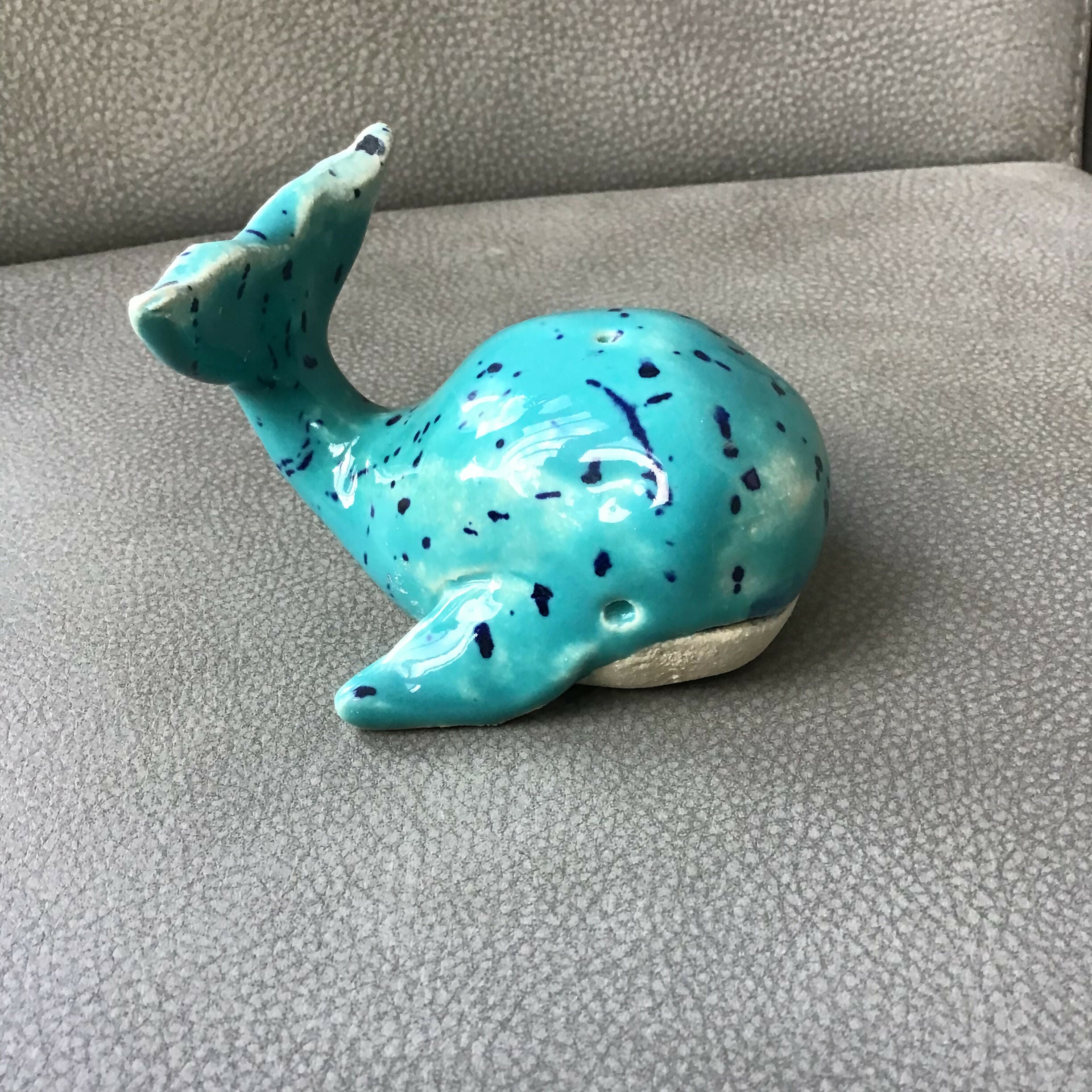 Blue Ceramic Whale