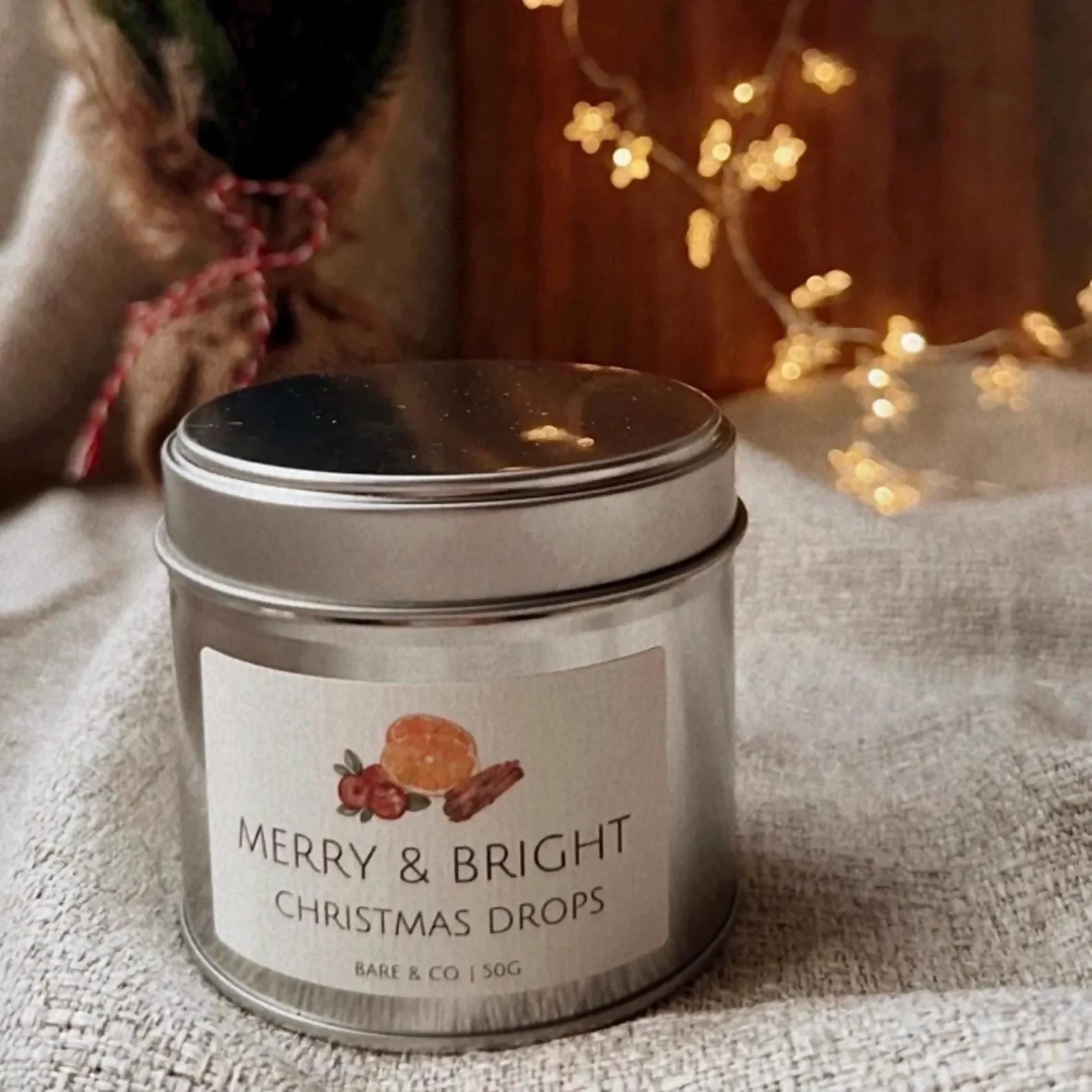 CHRISTMAS DROPS TIN FESTIVE WAX MELTS