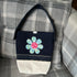 Unique Handcrafted Denim Tote Bag Made From Upcycled Jeans With Applique