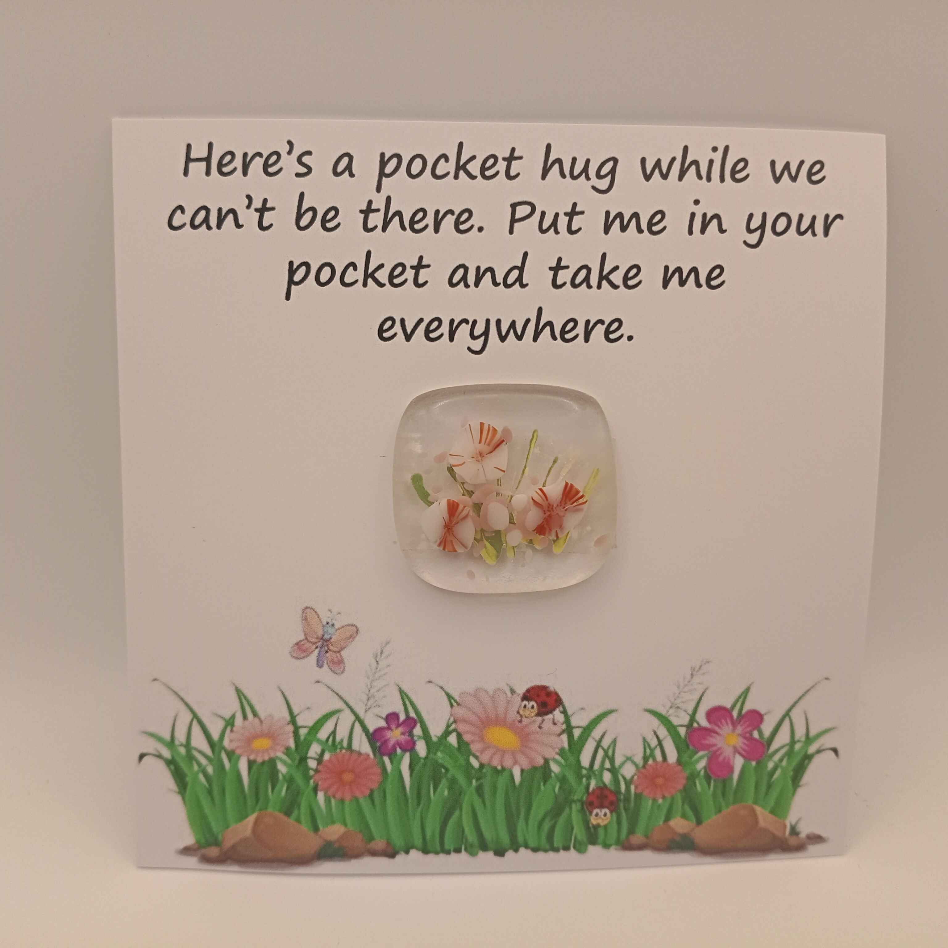 Fused Glass Pocket Hug Card