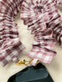 Handmade Ruffled Crossbody Phone Strap Mauve Gingham