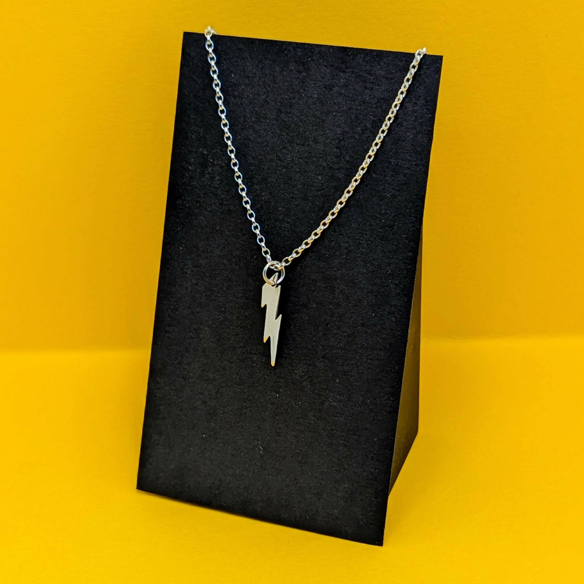 ‘Electra’ Sterling Silver Polished Lightning Pendant