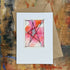 Abstract Sparkle Star Card in Pink