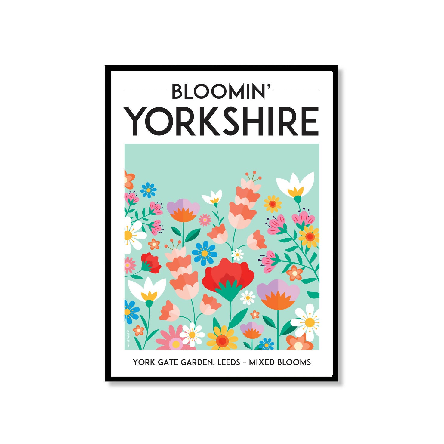 Blooming Yorkshire, York Gate Gardens Mixed - A4 Framed Print