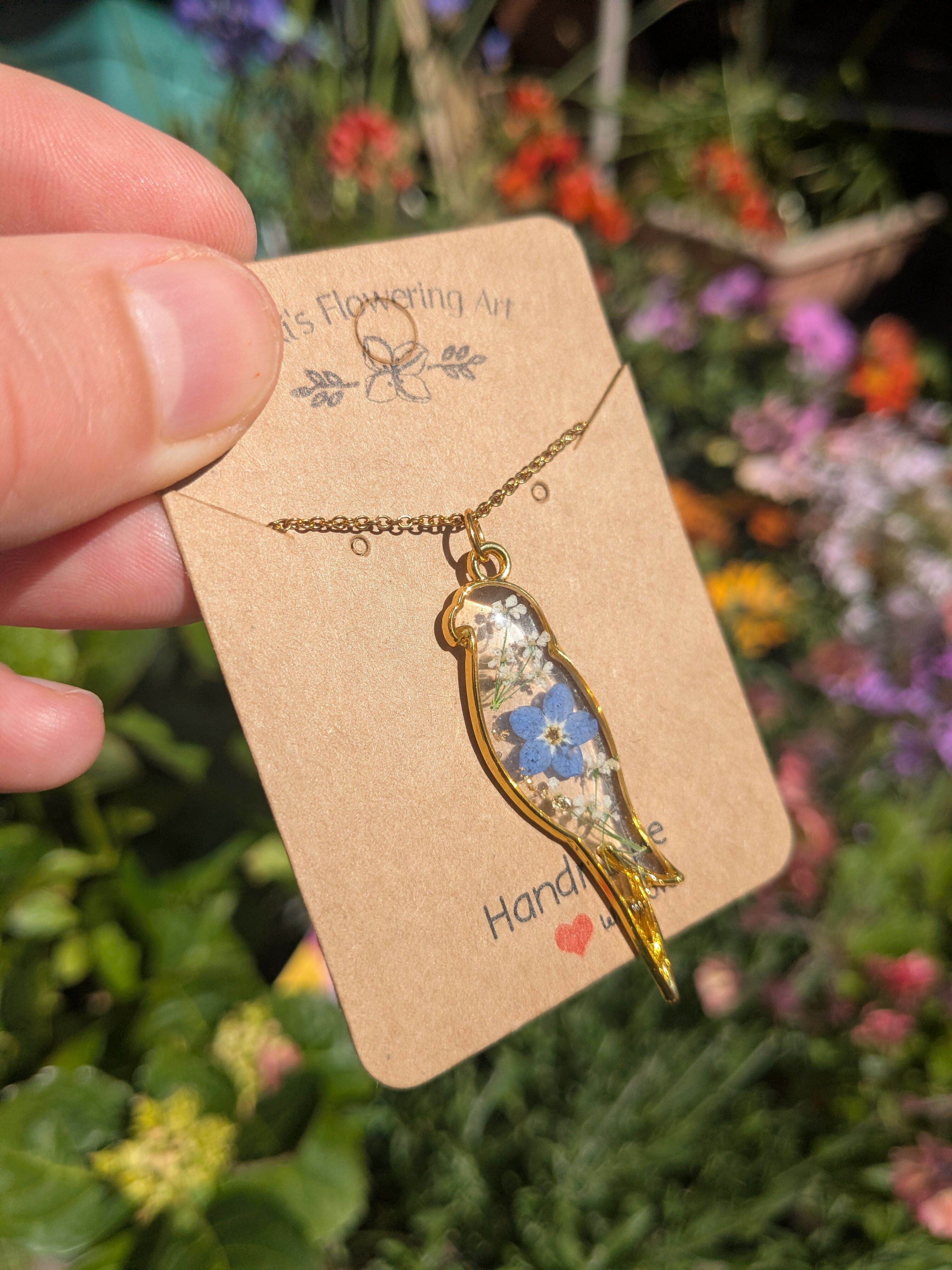 FORGET ME NOT BIRD NECKLACE