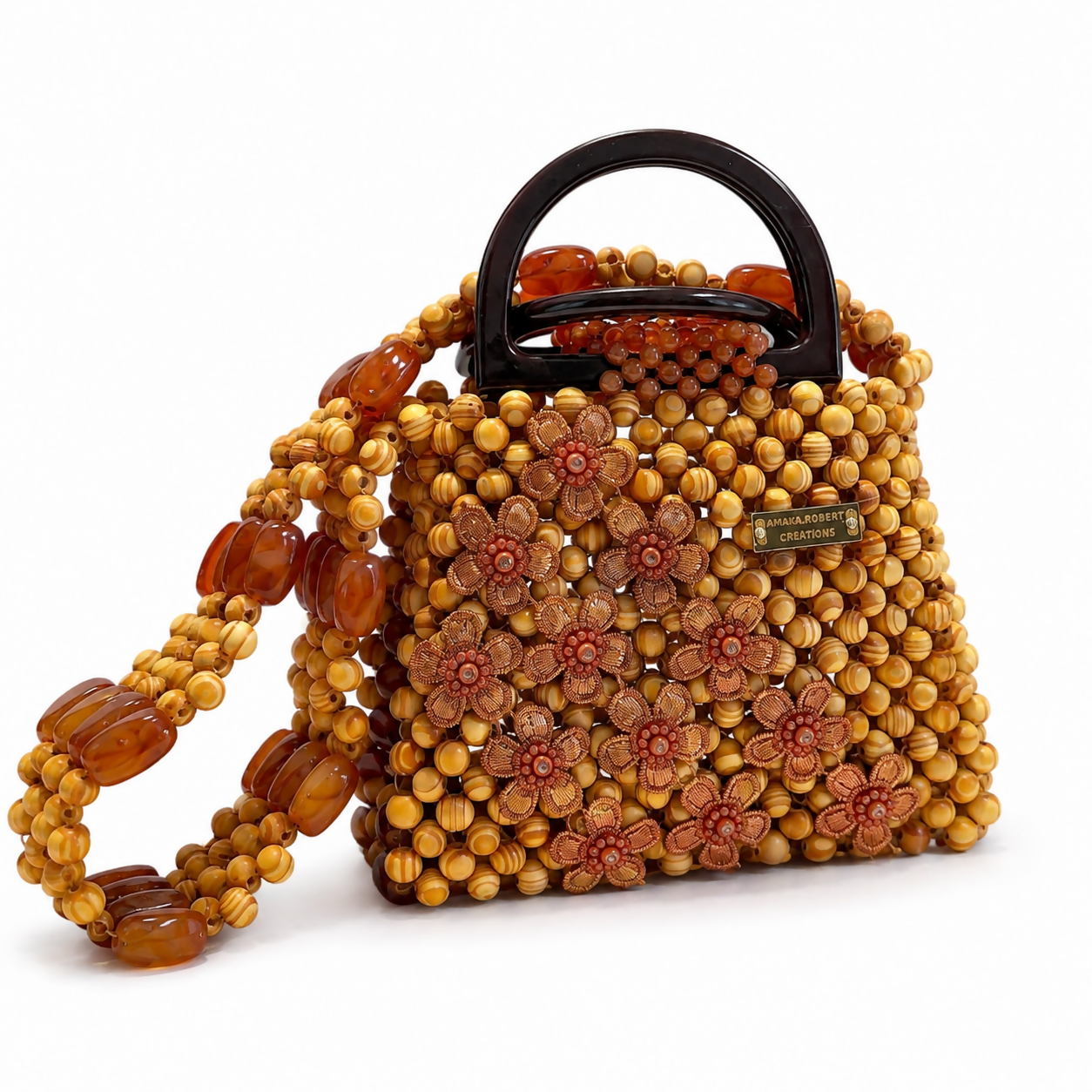 Terra Bloom Beaded Handbag