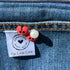 Unique Handcrafted Clutch Purse Wristie Bag Made From Upcycled Jeans And Fabric