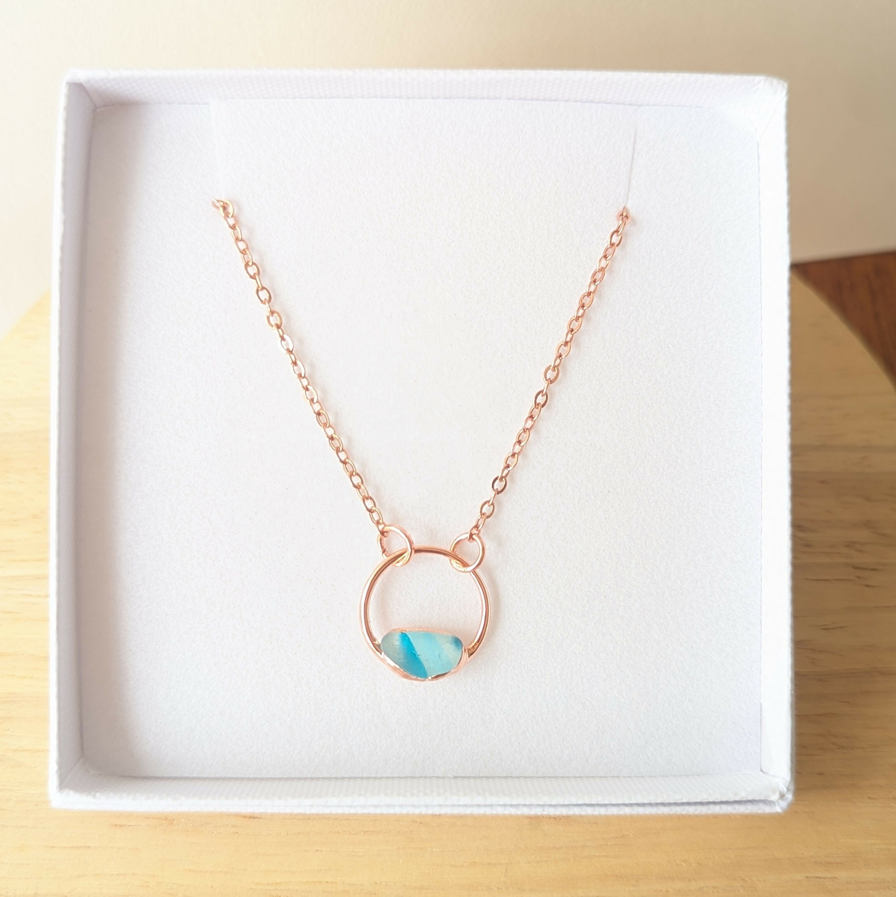 Seaglass 2 Tone Moon Necklace