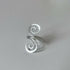 Silver Spirals Adjustable Aluminium Ring