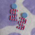 Polymer Clay Stripy Wiggle Earrings