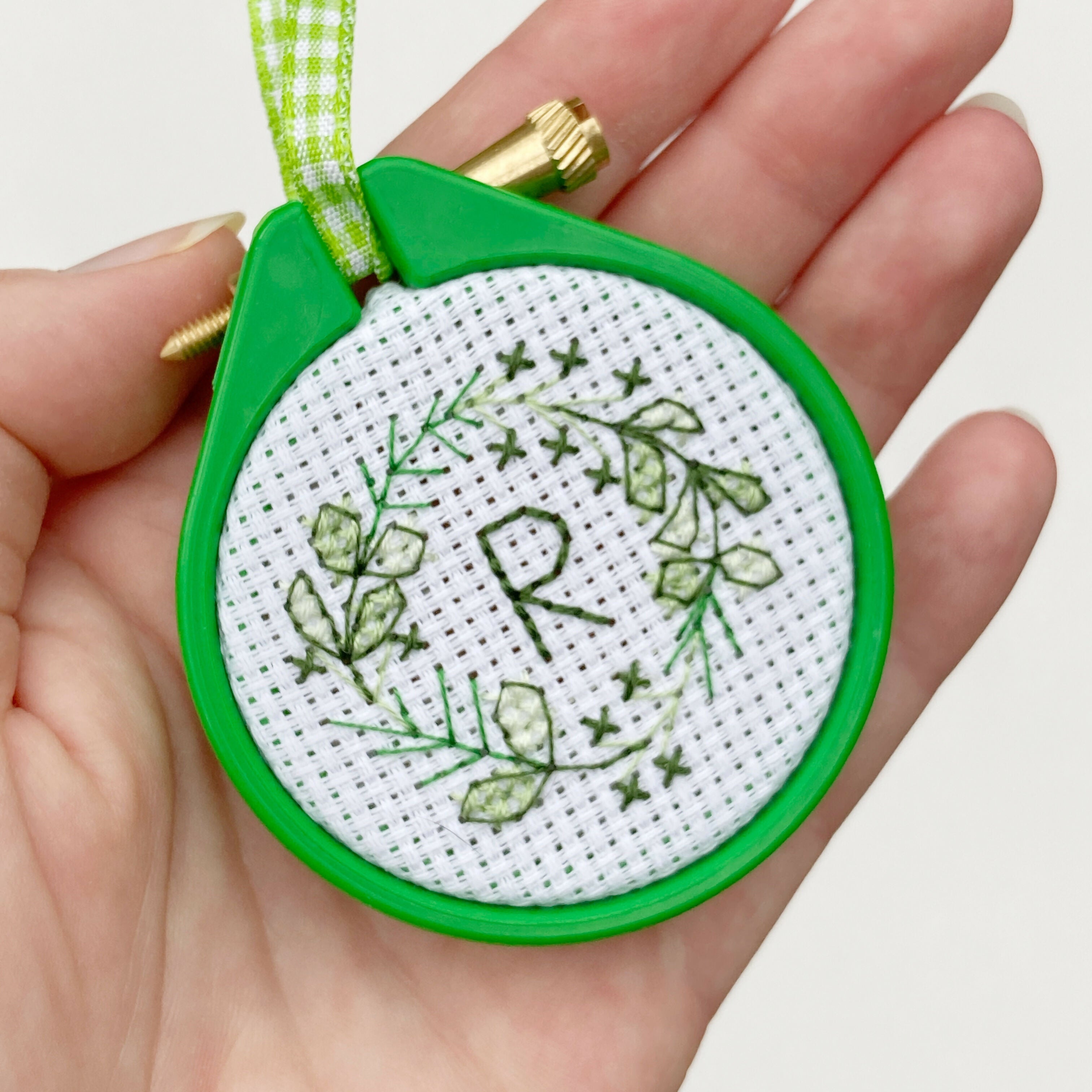 Personalised Letter Wreath Cross Stitch Kit