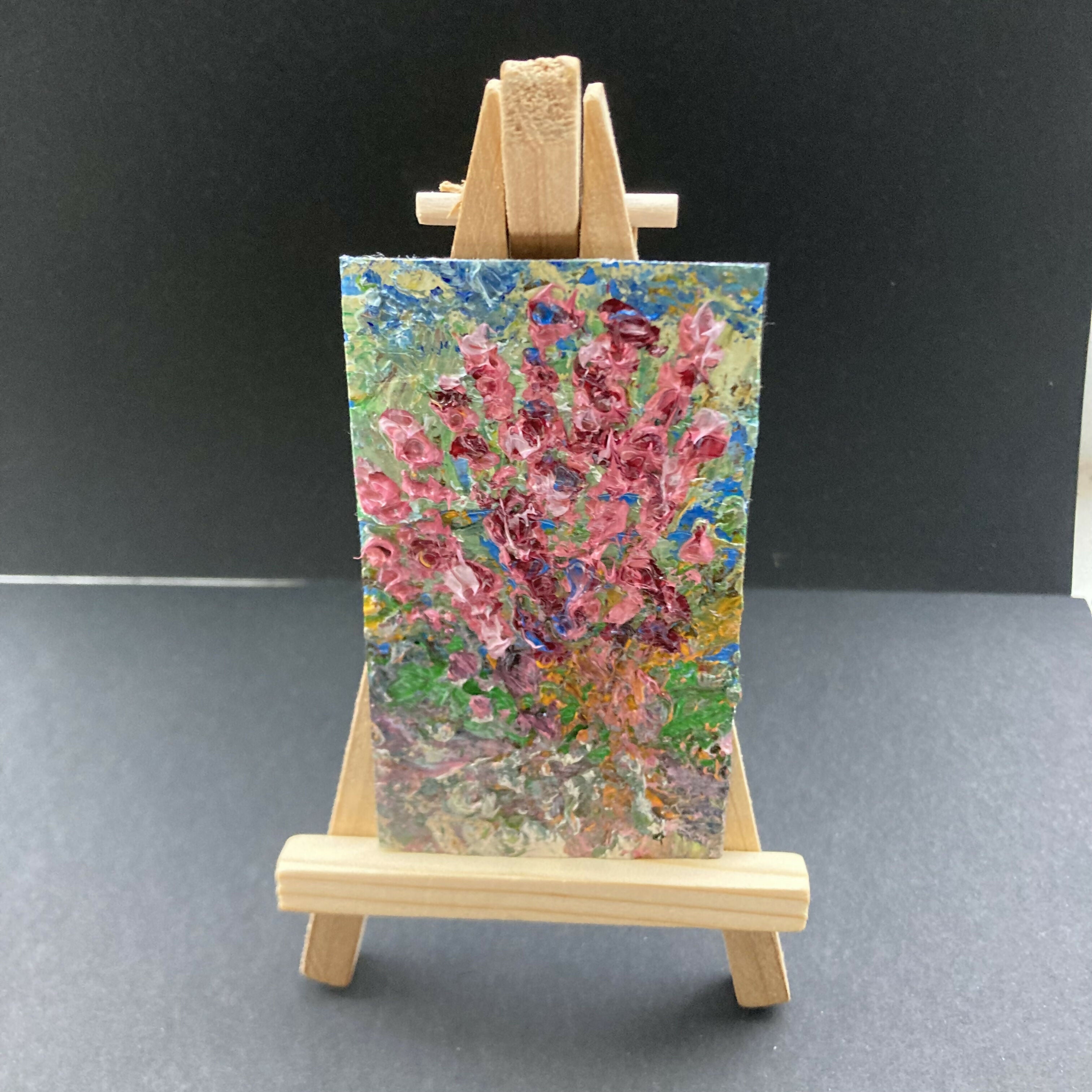 Heather Oil Painting Mini Canvas Fridge Magnet