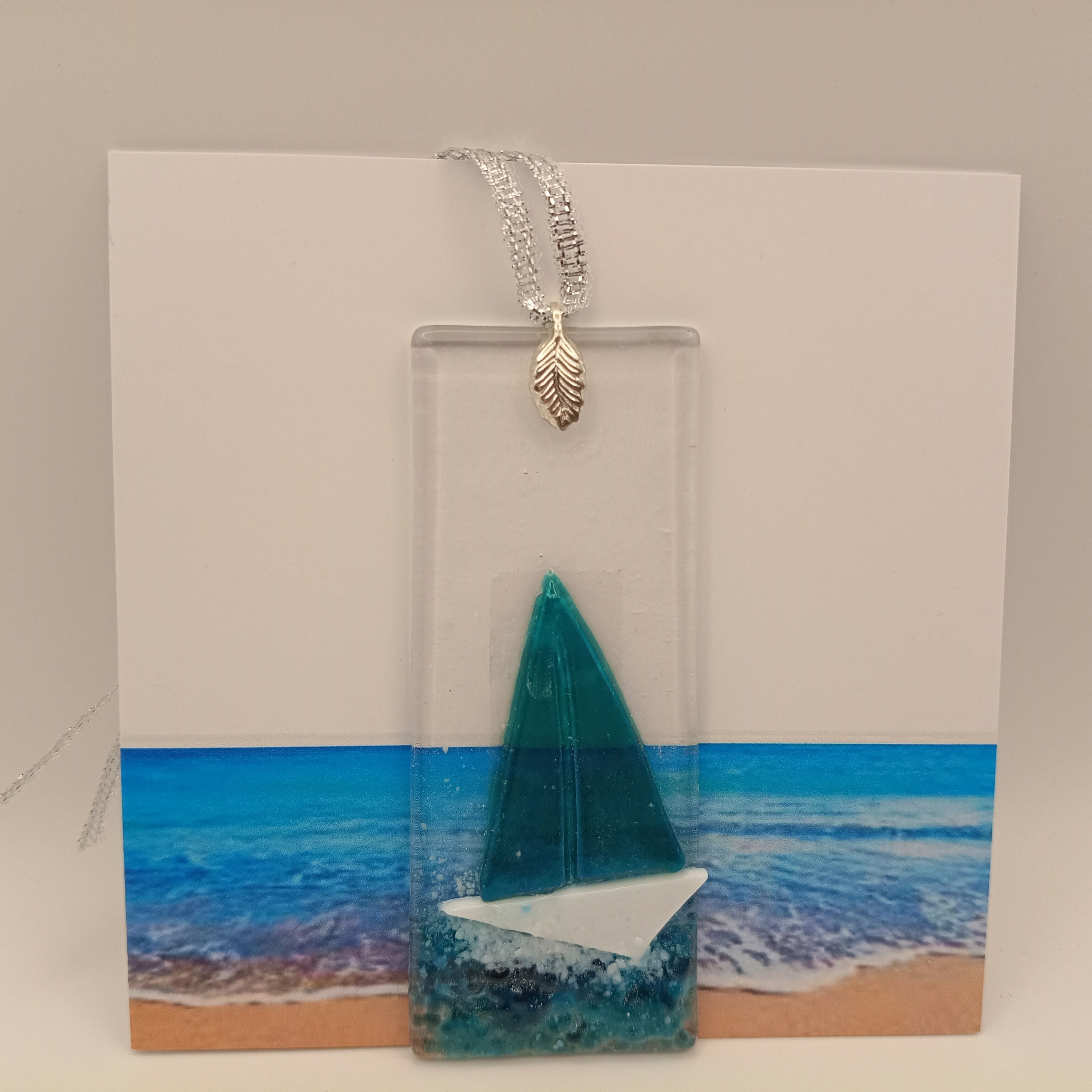 Fused Glass Boat Card