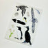 A6 transparent waterproof iridescent wildlife sticker sheet