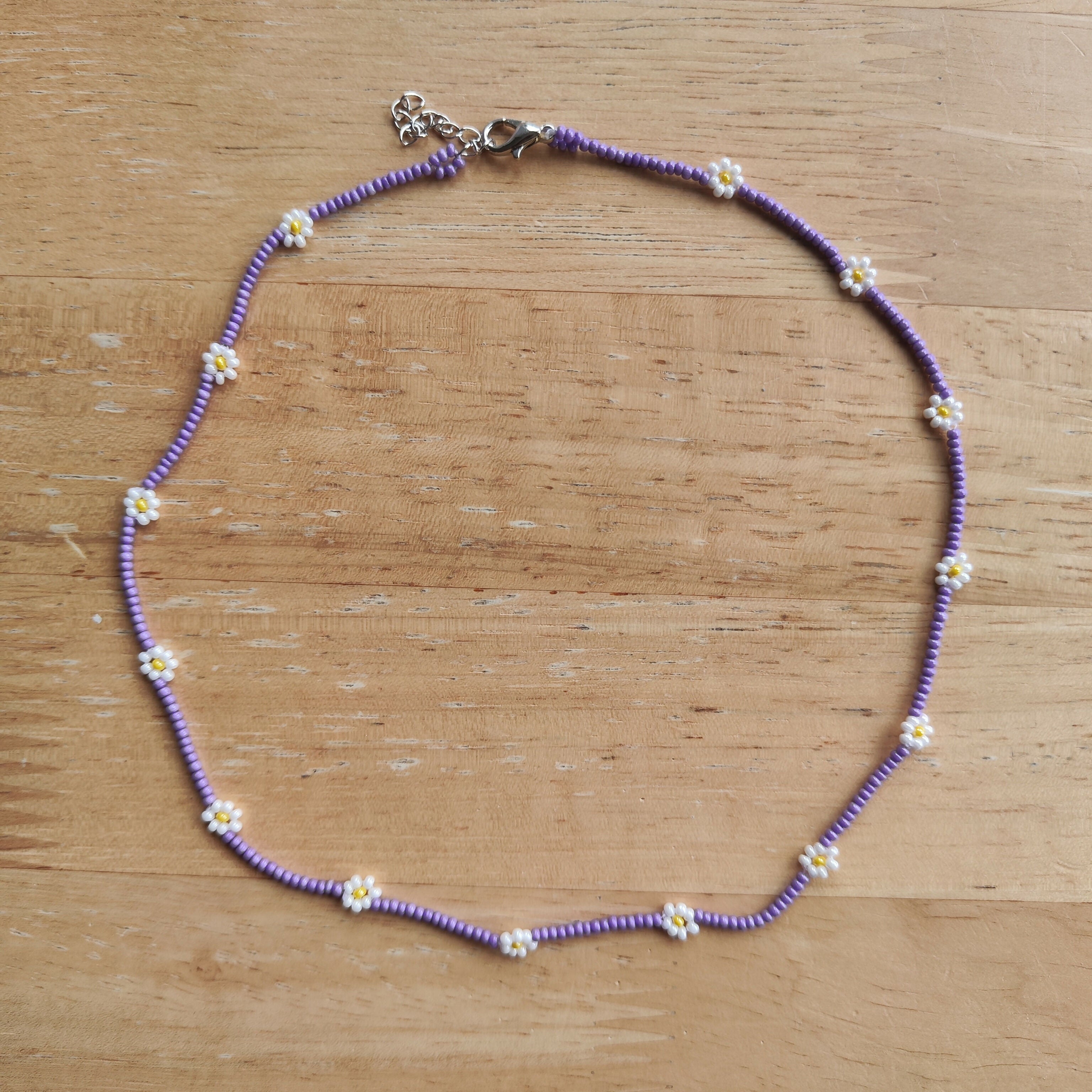 Beaded Flower Necklaces – Handmade Assorted Patterns