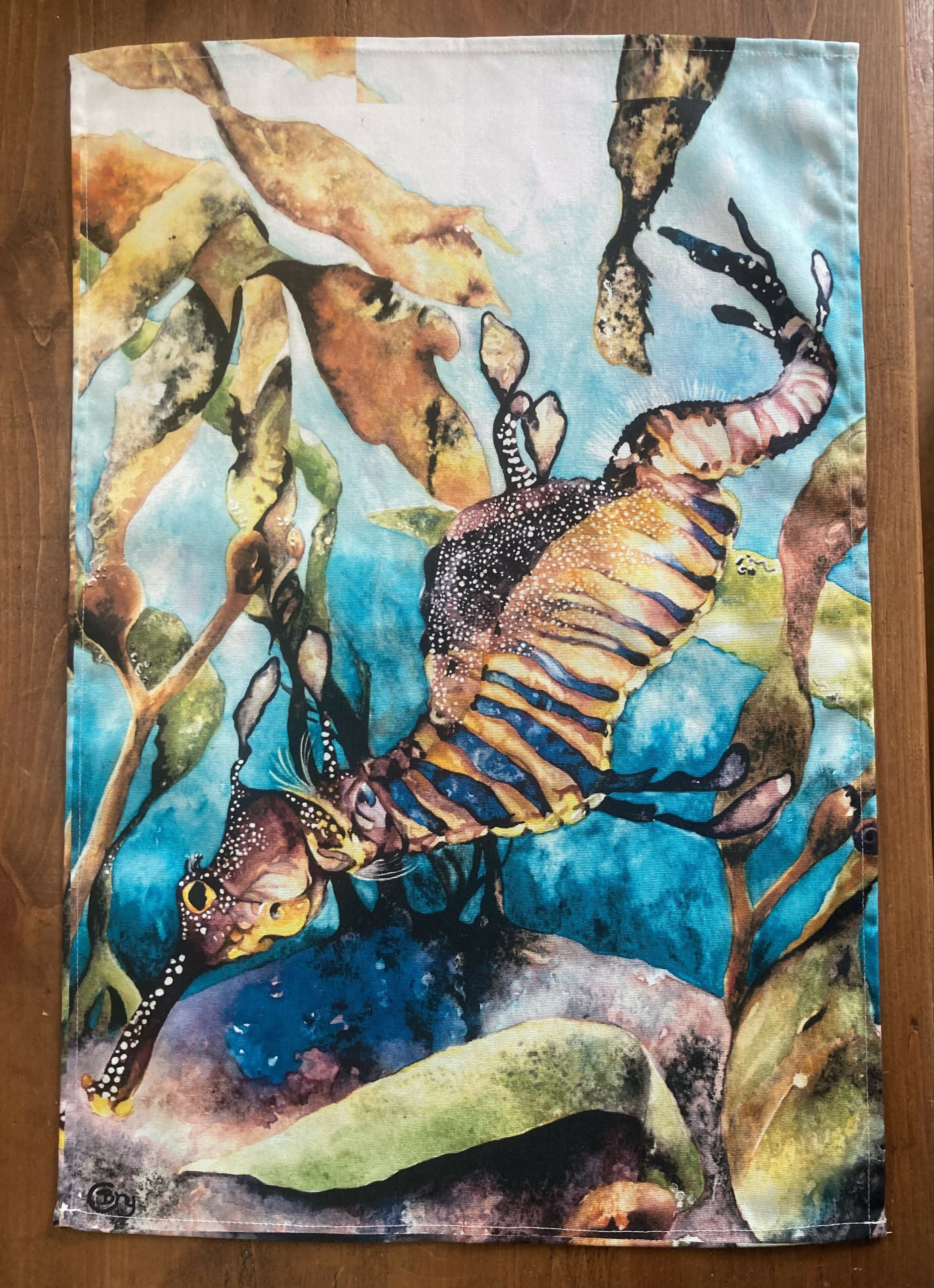 Leafy Seadragon Tea Towel