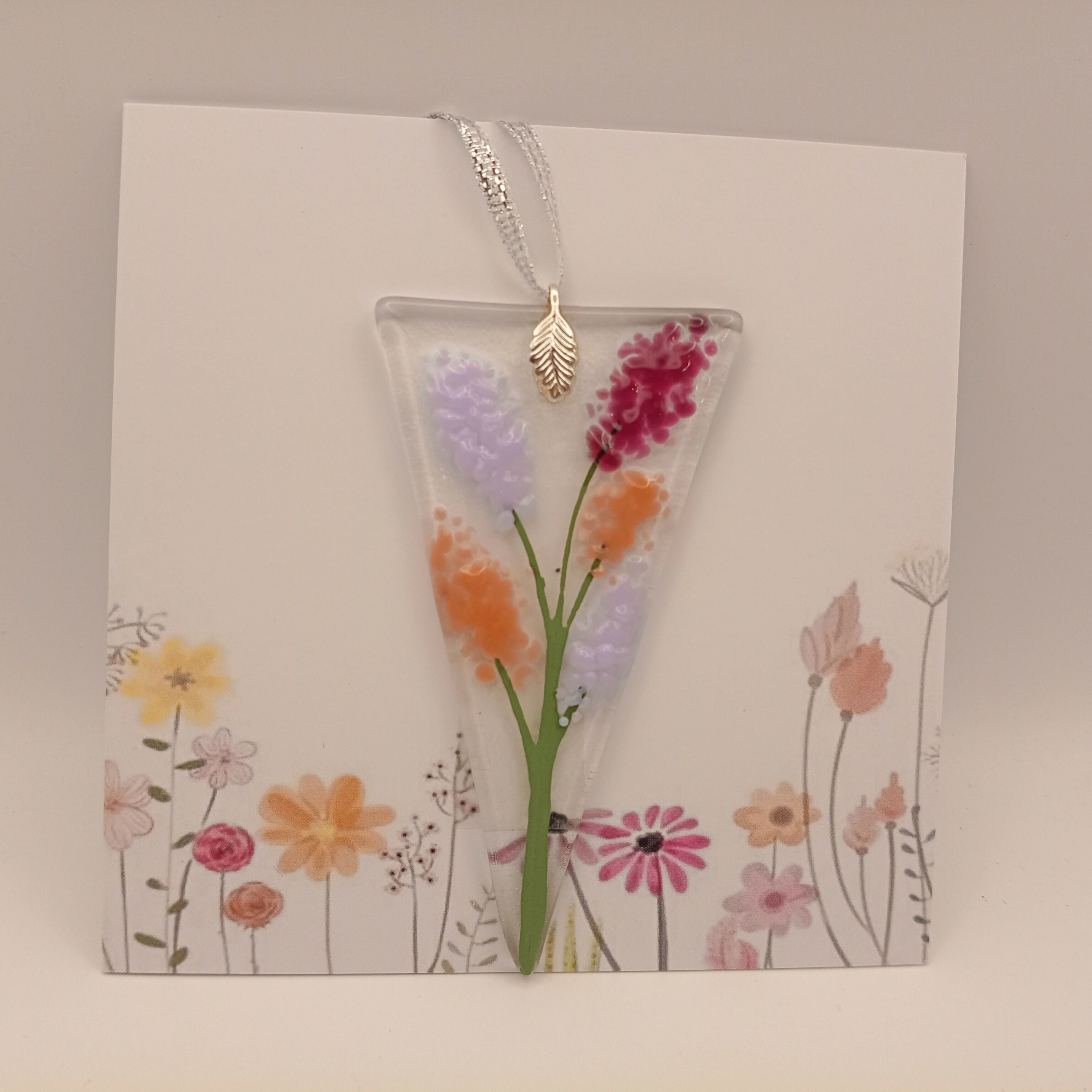 Fused Glass Flower Card