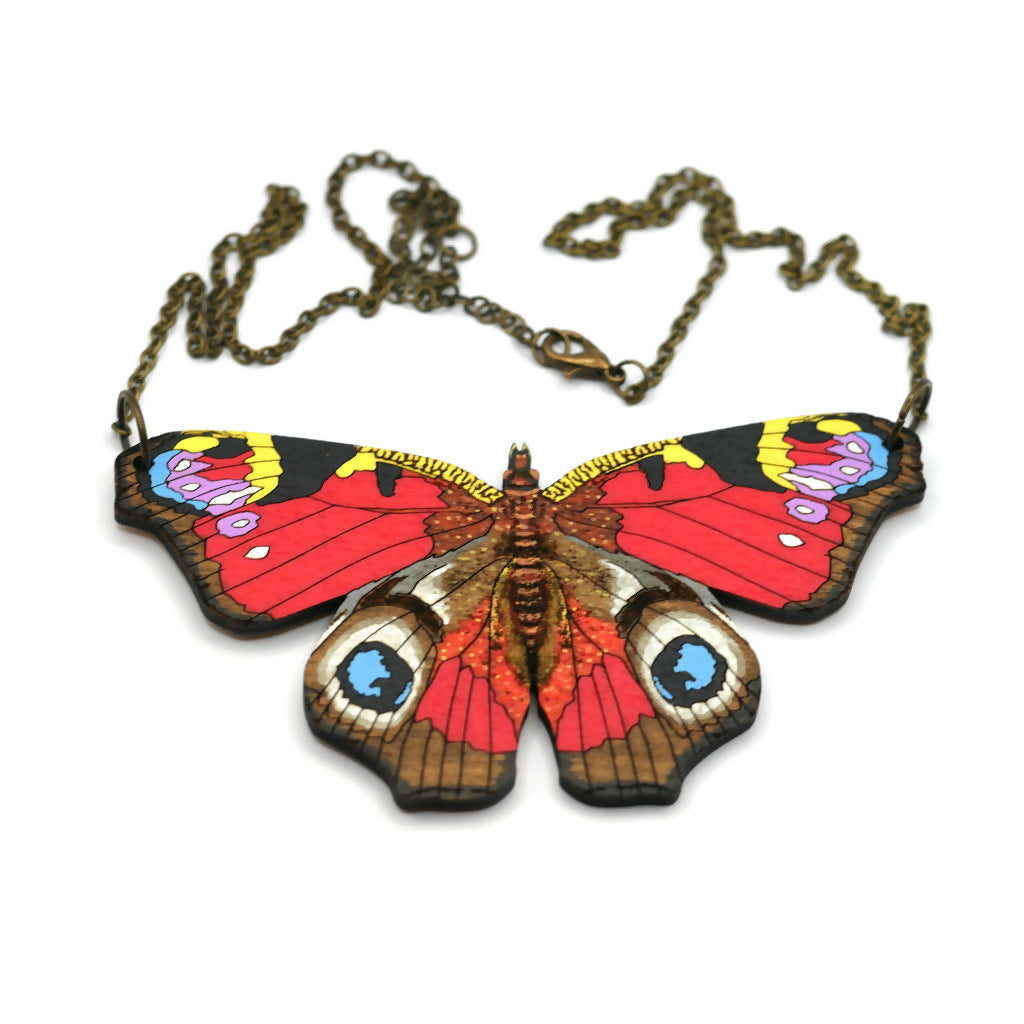 Peacock Butterfly Necklace