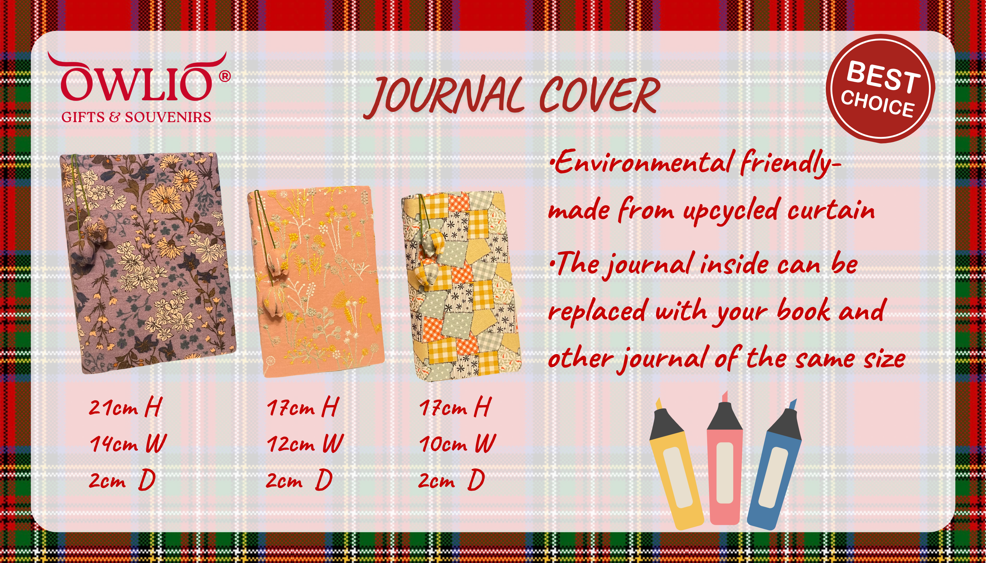 Handmade Refillable Journal Cover