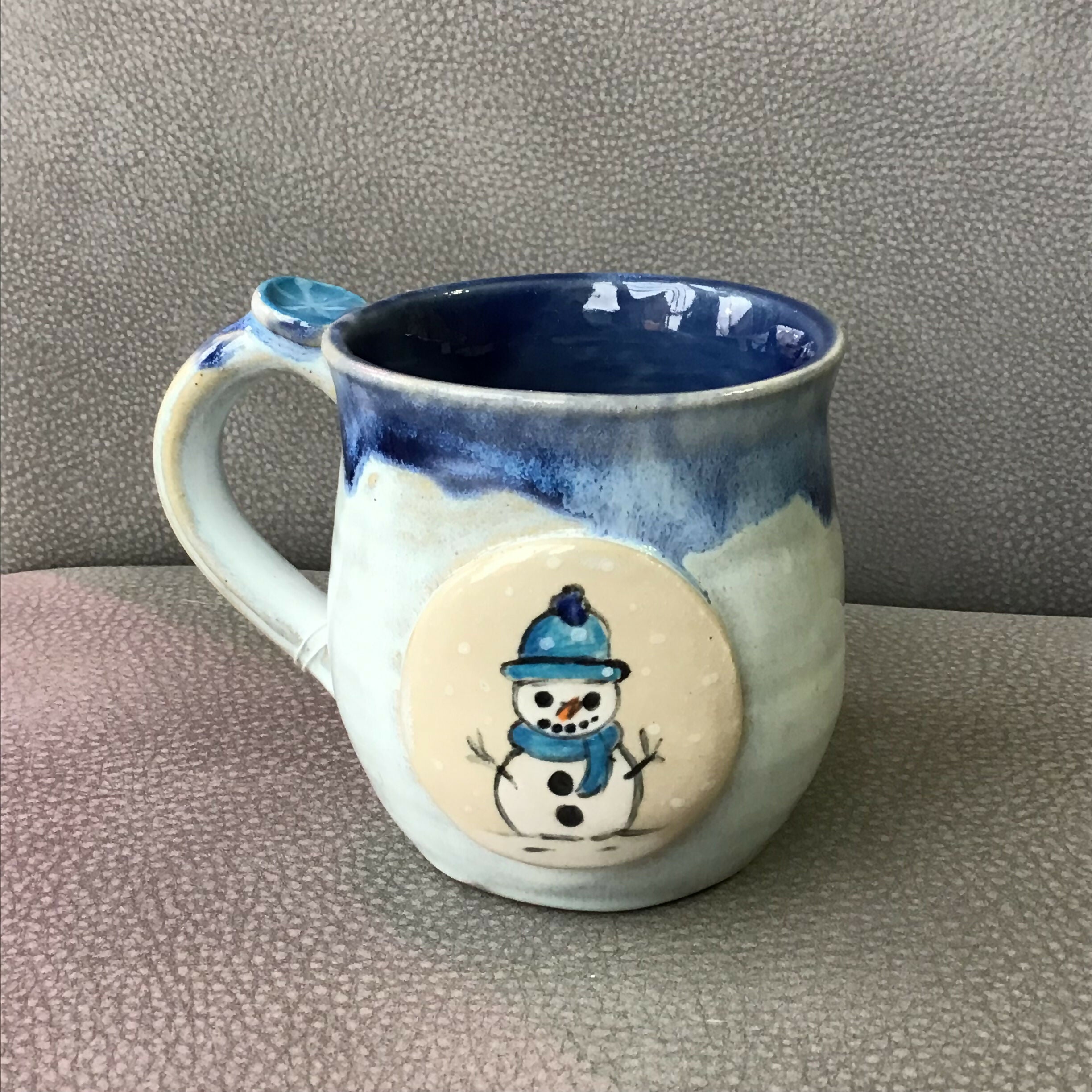 Snowman Blue Mug