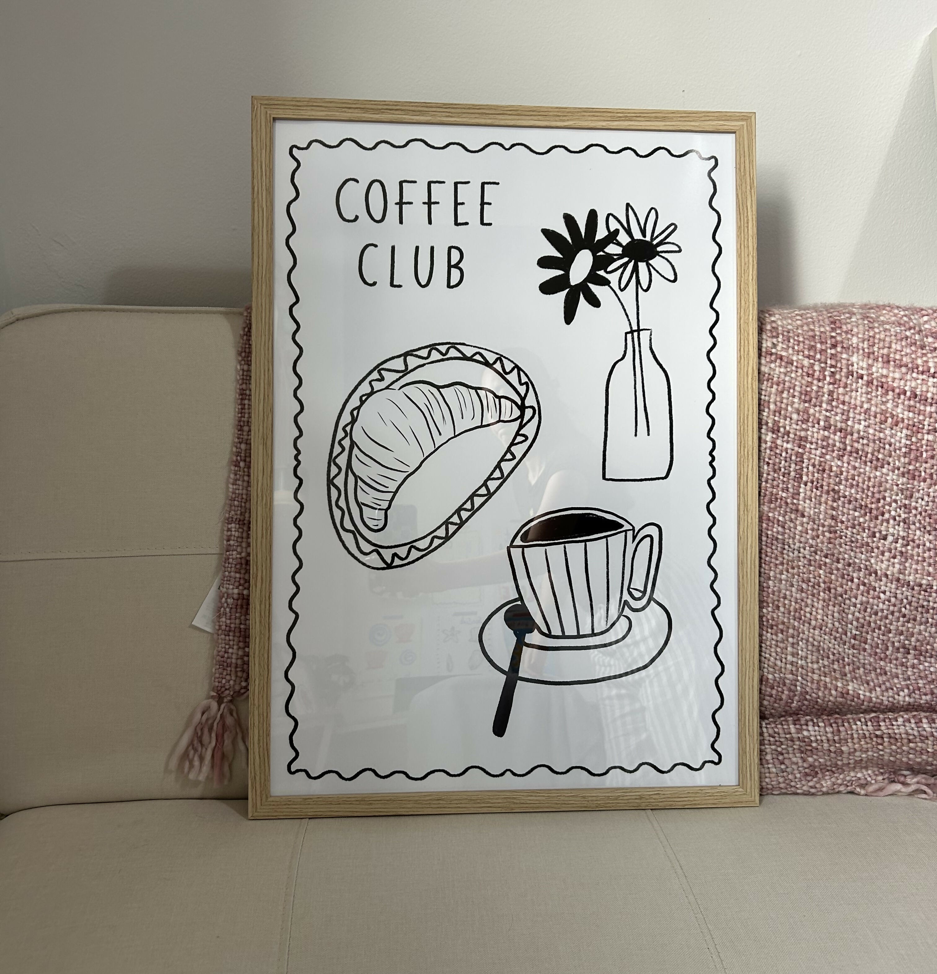 A2 Framed Coffee Club Print