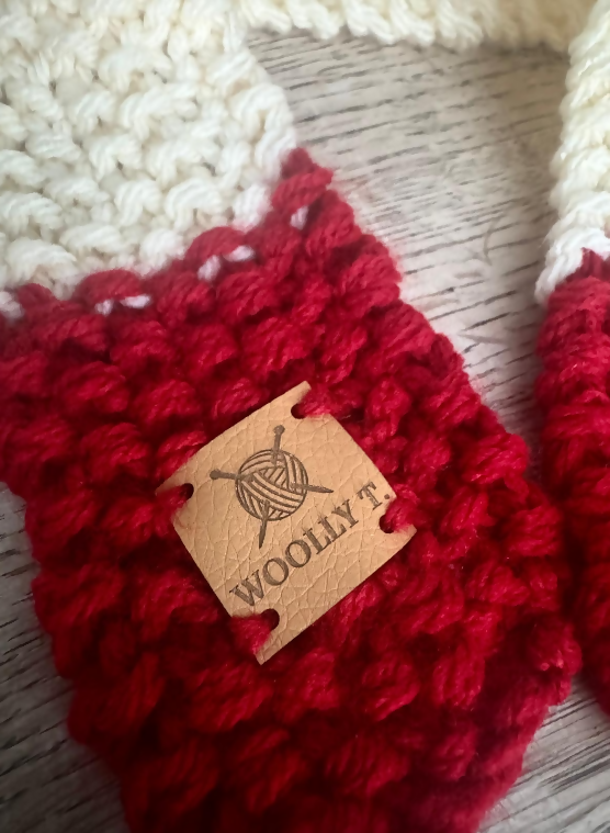 PET SCARF, STRIPY, 2-COLOUR COSY FOR CAT OR SMALL DOG