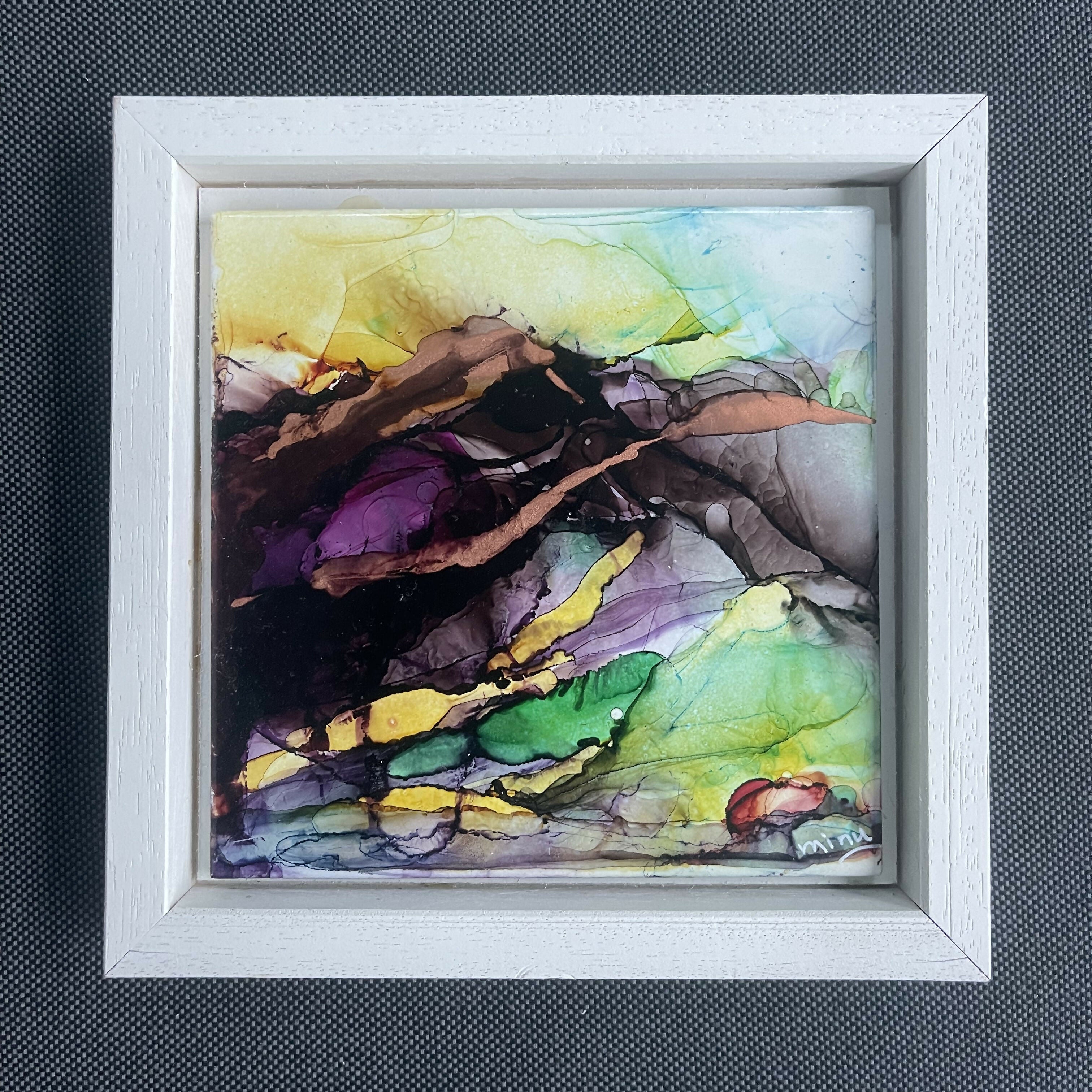 Purple Mountains - Original Ceramic Painting