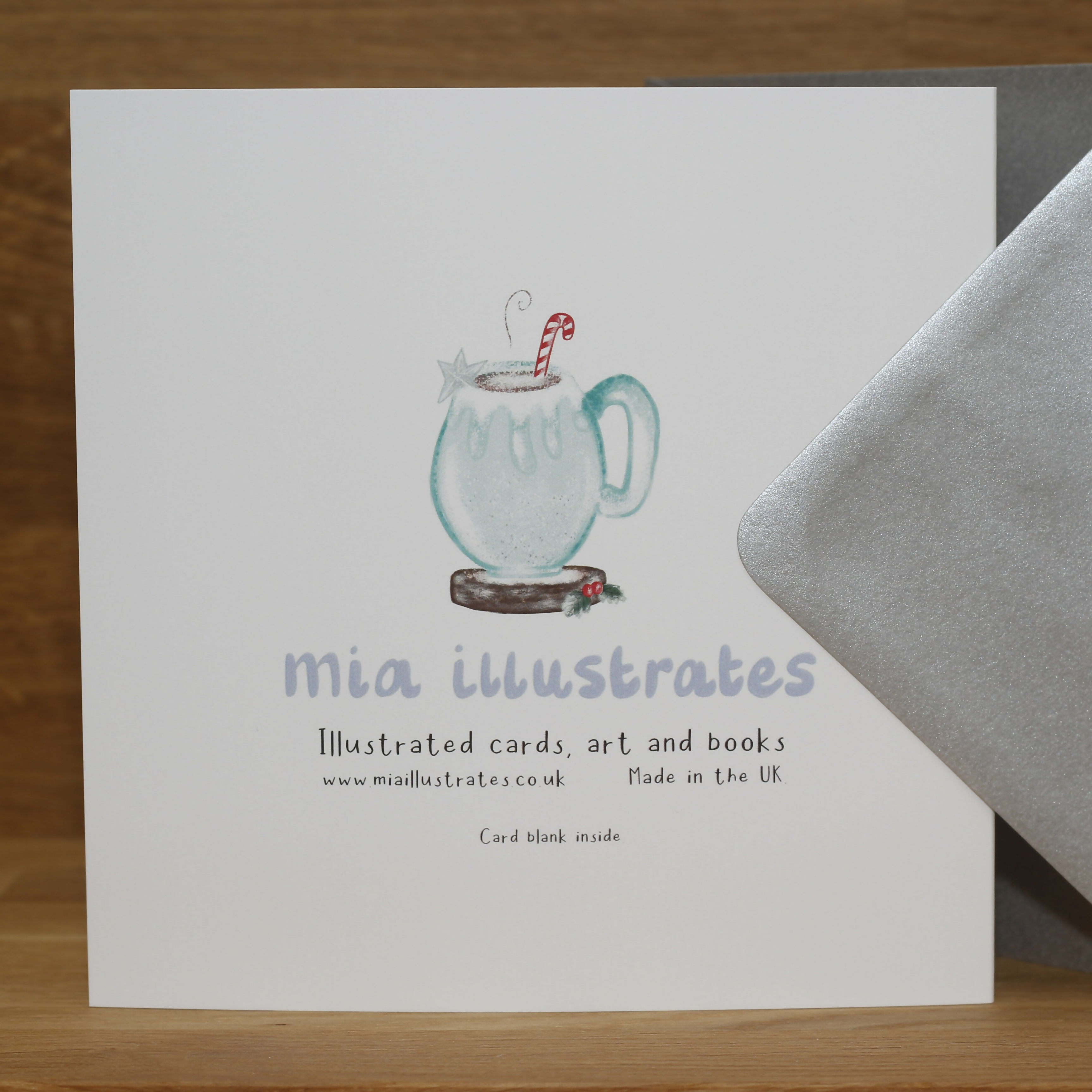 Season's Greetings Candy Cane Christmas Card