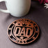 World's Best Dad Laser Cut Wooden Coaster