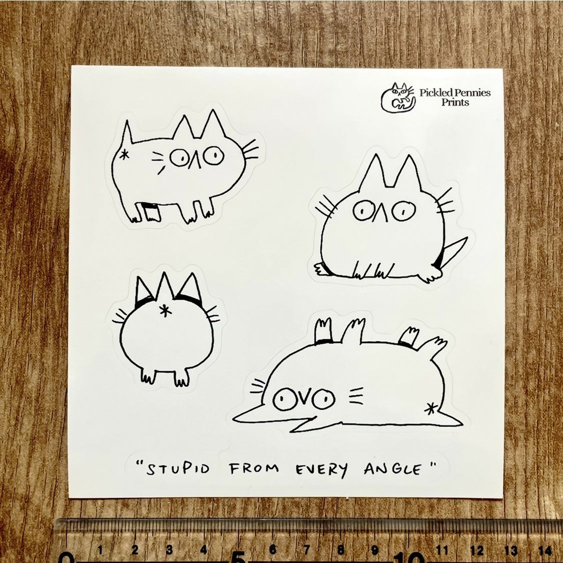 Stupid Cat Sticker Sheet