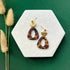 Carla Leopard Print Polymer Clay & Gold Drop Earrings