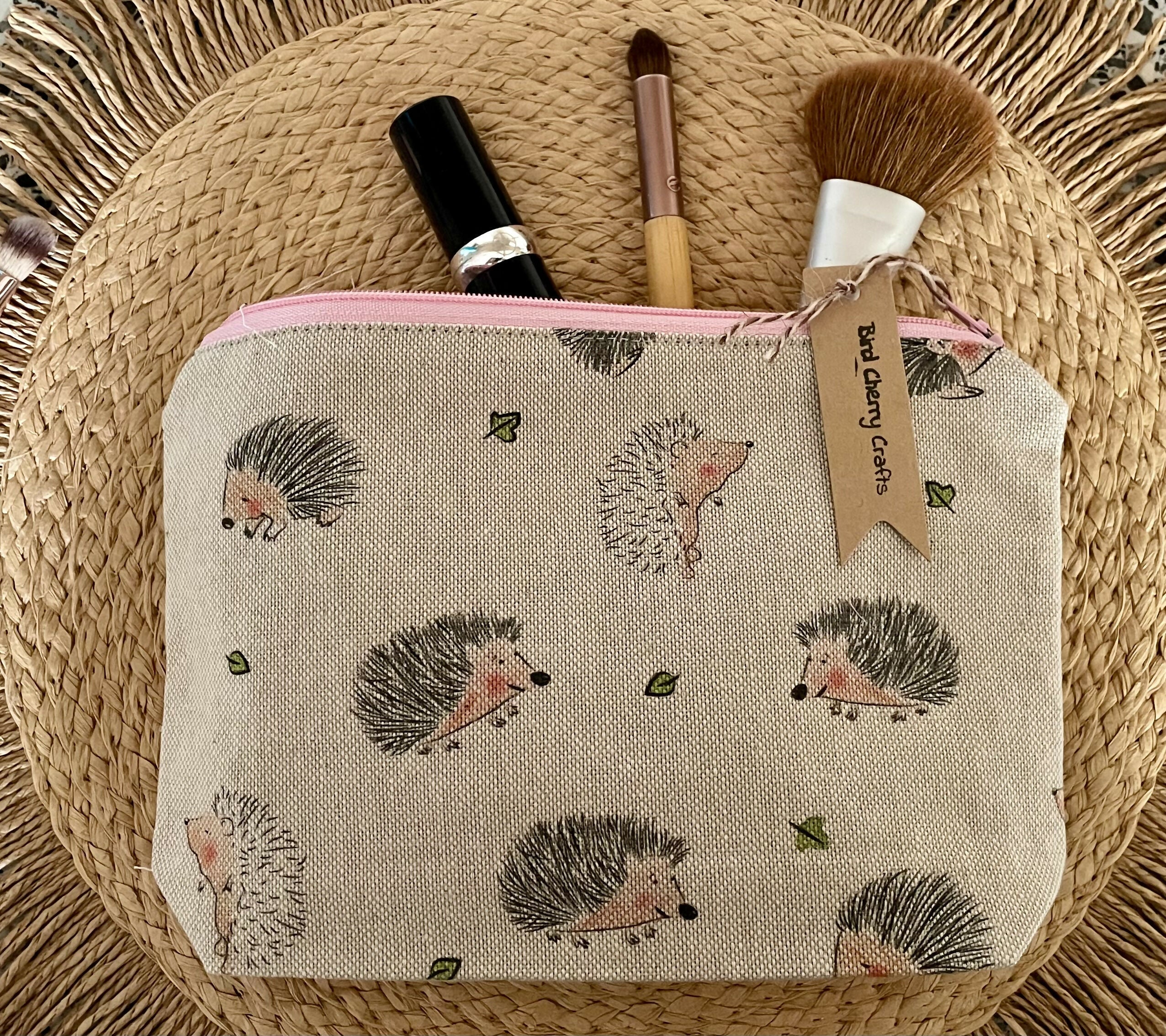 Hedgehog Print Cosmetics Bag / Pencil Case